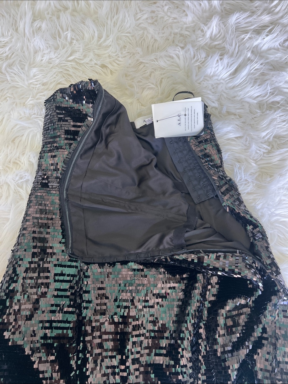 NWT A.L.C. Elsie Strapless Paillette
Sequin Minidress - Picture 6 of 8